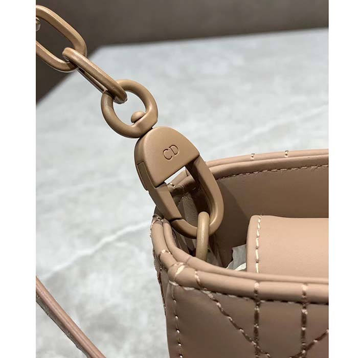 Dior Women CD Small Lady D-Joy Bag Hazelnut Cannage Lambskin