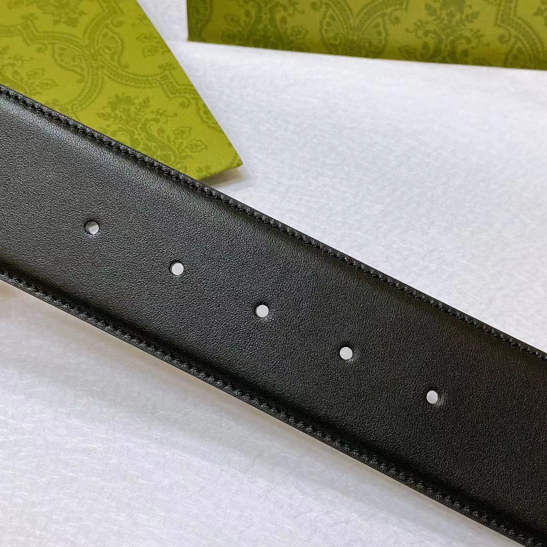 Gucci Unisex GG Wide Belt Retro G Buckle Black Patent Leather 4.8 CM Width