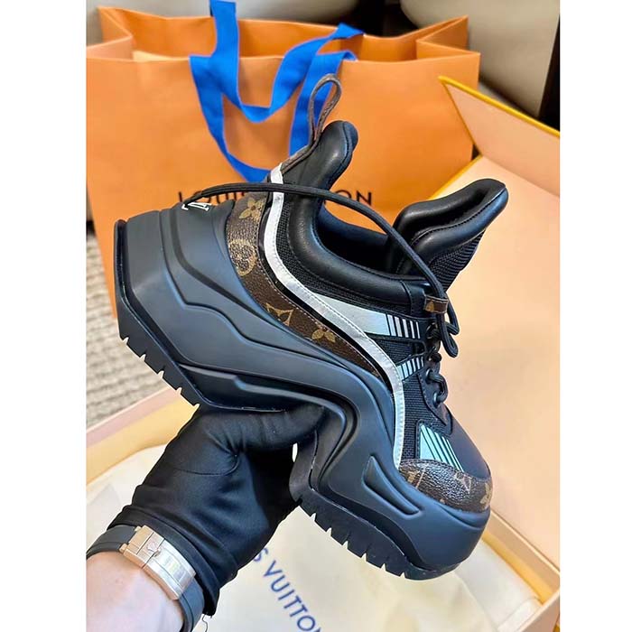 Louis Vuitton Unisex LV Archlight 2.0 Platform Sneaker Black Mix of Materials 5 Cm Heel