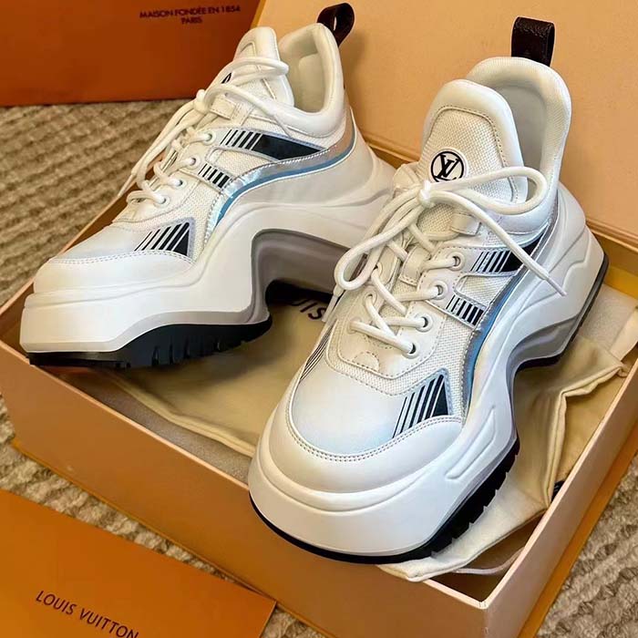 Louis Vuitton Unisex LV Archlight 2.0 Platform Sneaker Light Blue Mix of Materials 5 Cm Heel
