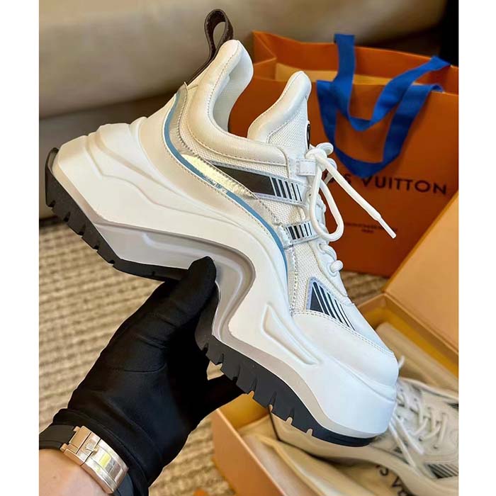 Louis Vuitton Unisex LV Archlight 2.0 Platform Sneaker Light Blue Mix of Materials 5 Cm Heel