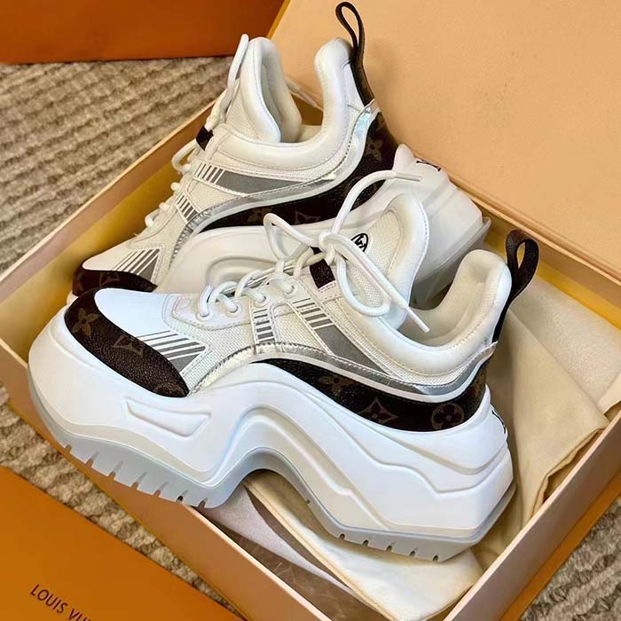 Louis Vuitton Unisex LV Archlight 2.0 Platform Sneaker White Mix of Materials 5 Cm Heel