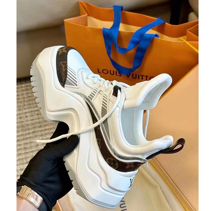 Louis Vuitton Unisex LV Archlight 2.0 Platform Sneaker White Mix of Materials 5 Cm Heel