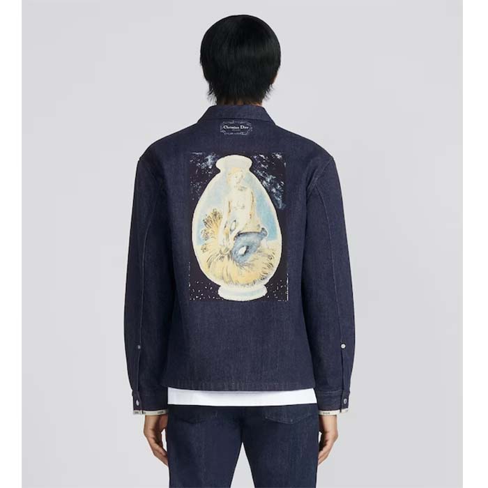 Dior Men CD Dior Duncan Grant Charleston Overshirt Raw Blue Cotton Twill