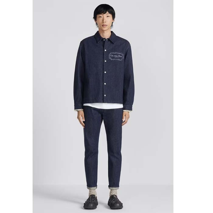 Dior Men CD Dior Duncan Grant Charleston Overshirt Raw Blue Cotton Twill