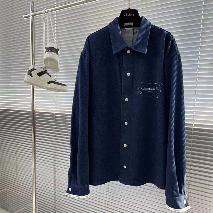 Dior Women CD Dior Duncan Grant Charleston Overshirt Raw Blue Cotton Twill