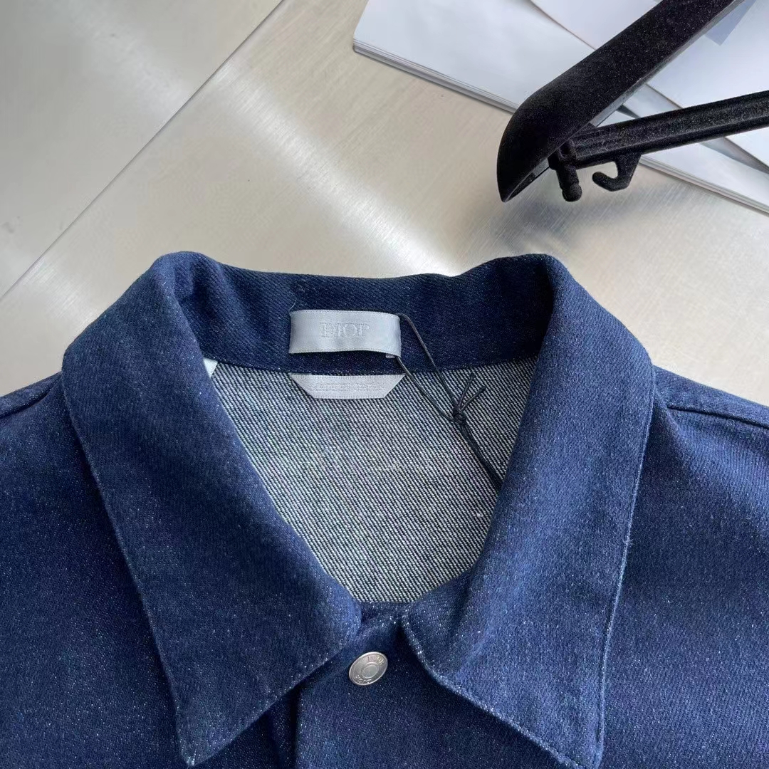 Dior Women CD Dior Duncan Grant Charleston Overshirt Raw Blue Cotton Twill