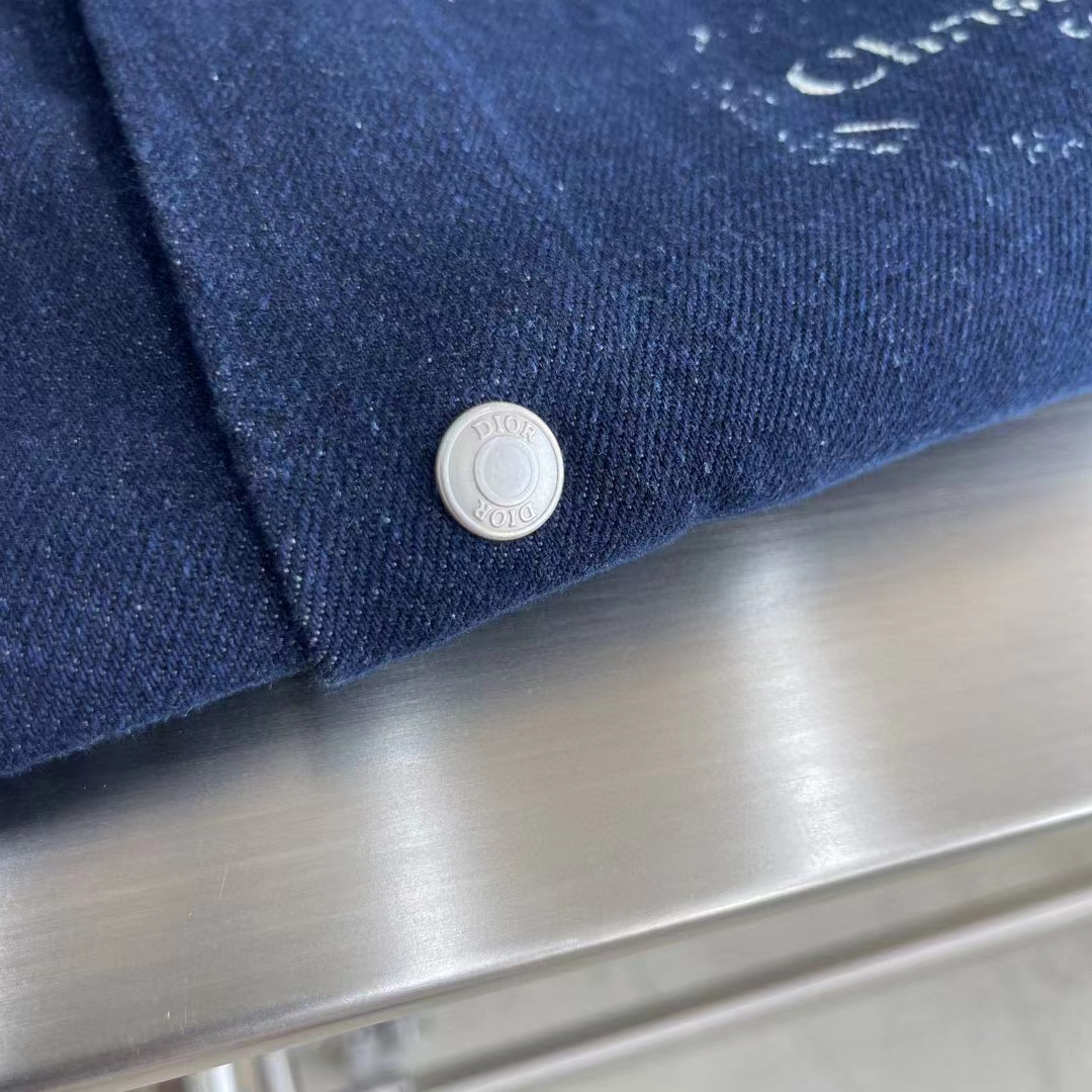 Dior Women CD Dior Duncan Grant Charleston Overshirt Raw Blue Cotton Twill
