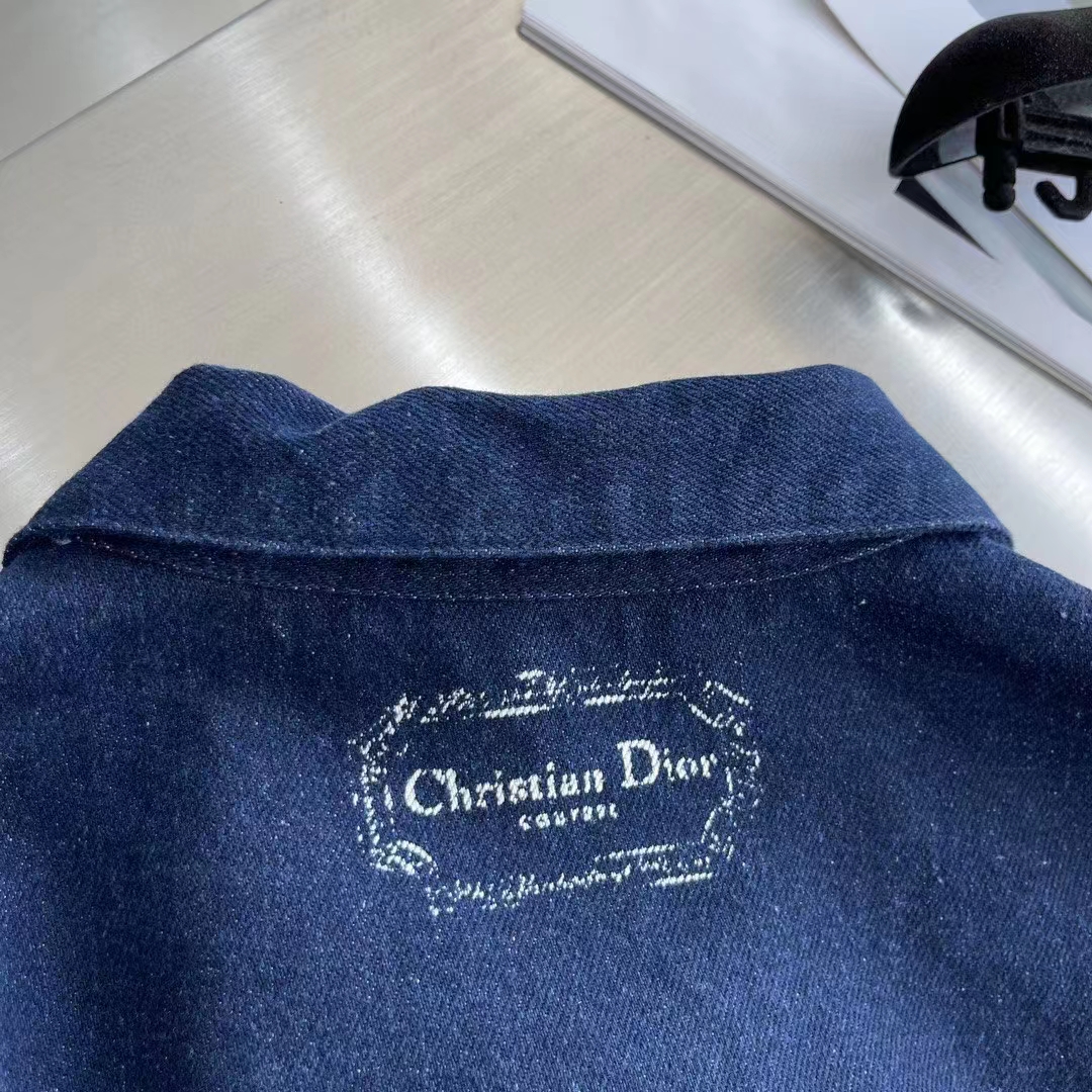 Dior Women CD Dior Duncan Grant Charleston Overshirt Raw Blue Cotton Twill