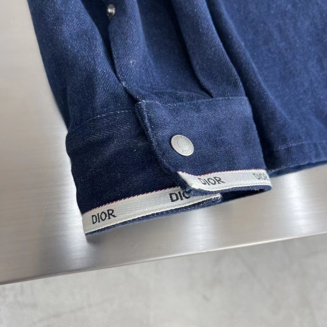 Dior Women CD Dior Duncan Grant Charleston Overshirt Raw Blue Cotton Twill