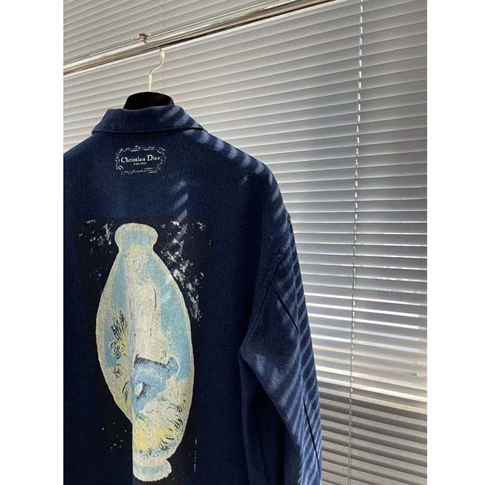 Dior Women CD Dior Duncan Grant Charleston Overshirt Raw Blue Cotton Twill