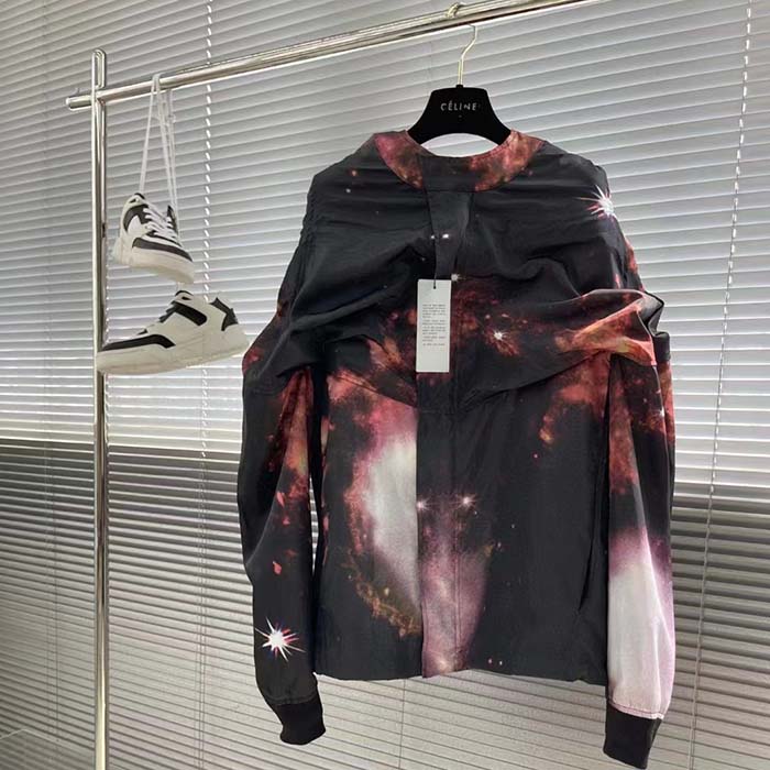 Dior Men CD Hooded Blouson Multicolor Technical Fabric All-Over Astral