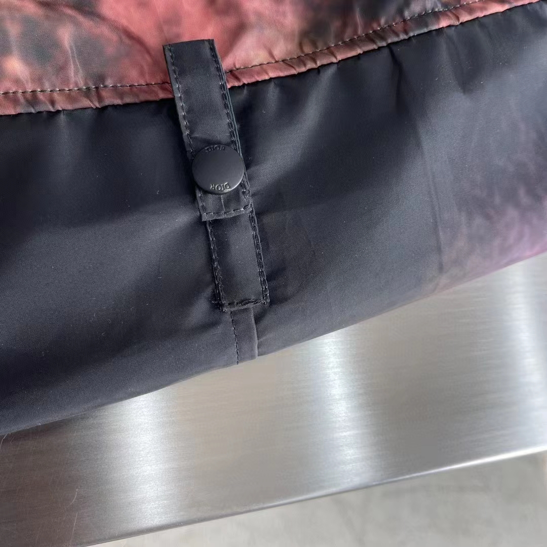 Dior Men CD Hooded Blouson Multicolor Technical Fabric All-Over Astral