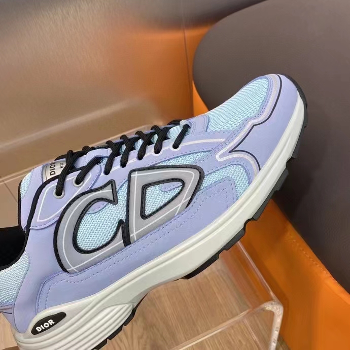 Dior Unisex Shoes CD B30 Sneaker Blue Mesh Technical Fabric