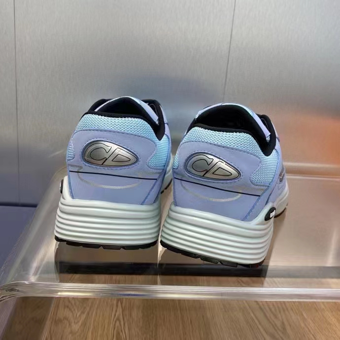 Dior Unisex Shoes CD B30 Sneaker Blue Mesh Technical Fabric