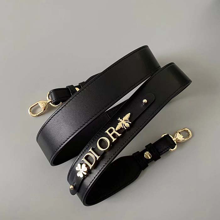 Dior Women CD Small Lady Dior Black My ABCDIOR Bag Cannage Lambskin
