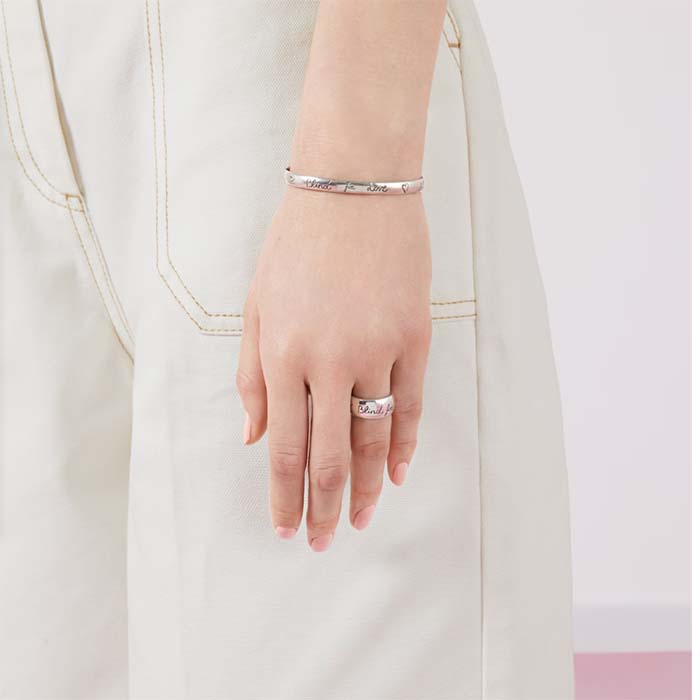 Gucci Unisex Blind For Love Silver Eye Hearts Birds Flowers Interlocking G 925 Sterling Silver