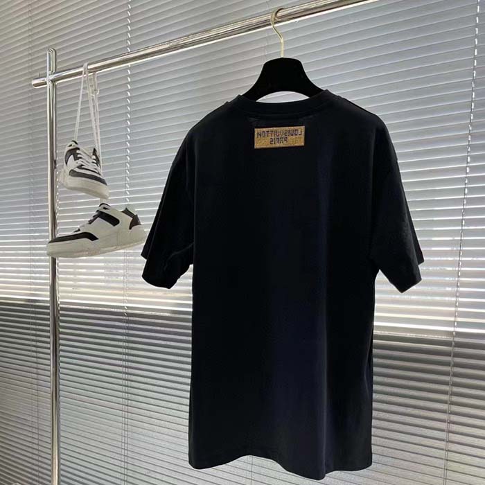 Louis Vuitton LV Men Bead-Embroidered Cotton T-Shirt Show Fit Embroidered Signature