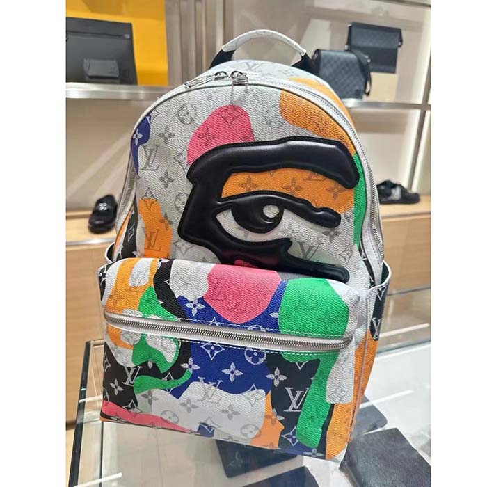 Louis Vuitton LV Unisex Discovery Backpack PM Multicolor Monogram Coated Canvas Cowhide Leather