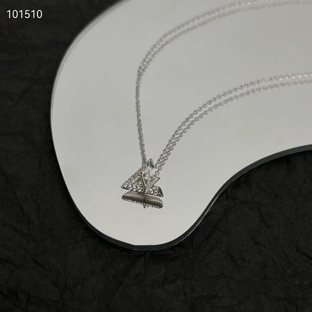 Louis Vuitton Unisex LV Volt One Pendant White Gold 36 Diamonds 0.16 CT