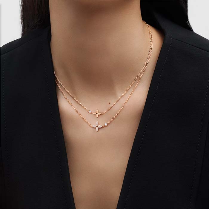 Louis Vuitton Women LV Idylle Blossom Pendant Pink Gold Diamonds 25 Diamonds