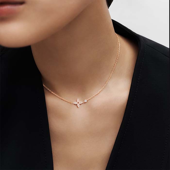 Louis Vuitton Women LV Idylle Blossom Pendant Pink Gold Diamonds 25 Diamonds