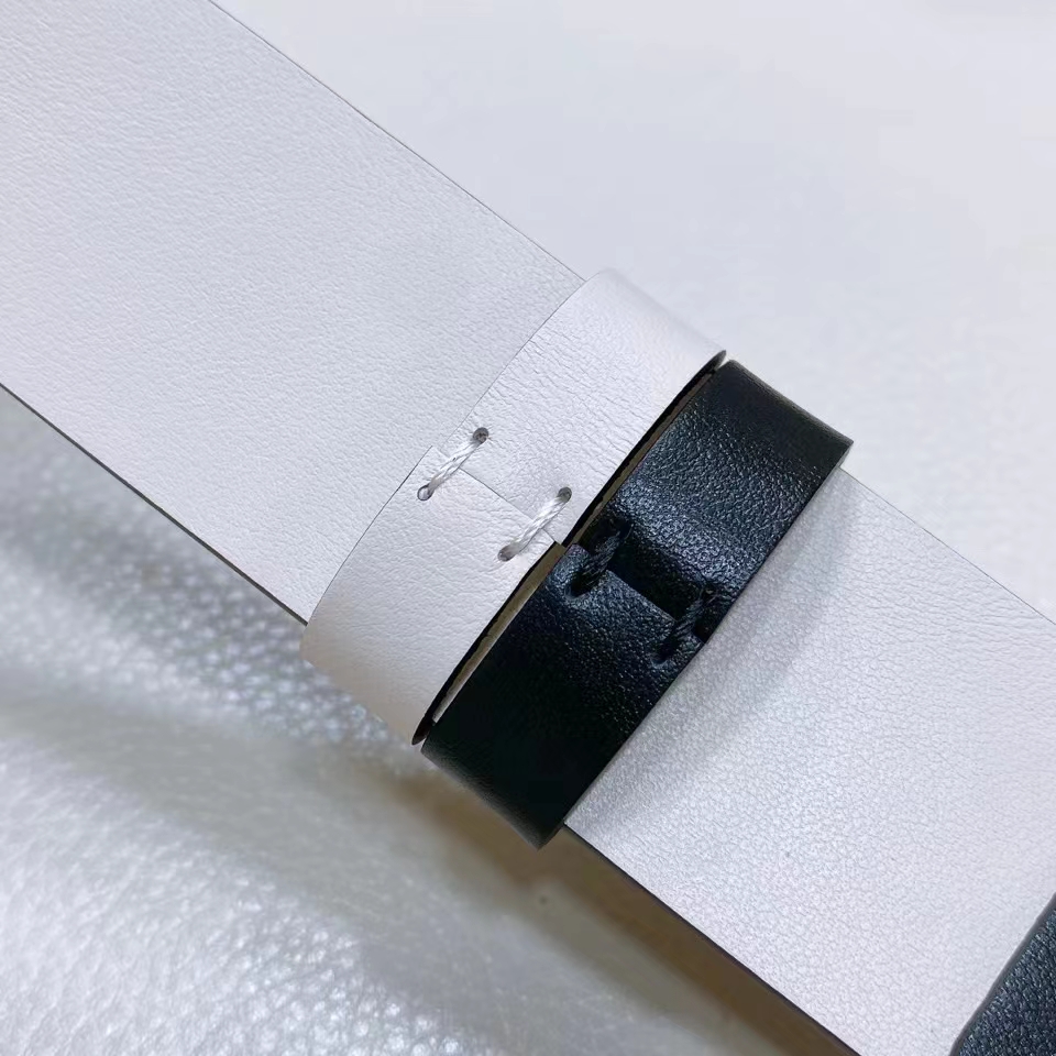 Dior CD Unisex 30 Montaigne Reversible Belt Black Latte Smooth Calfskin 35 MM Width