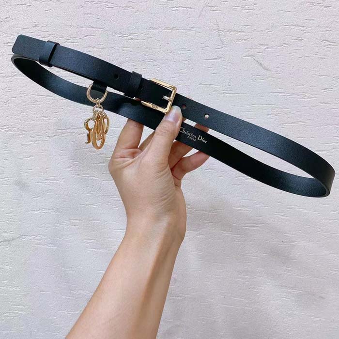 Dior CD Unisex Miss Dior Belt Black Smooth Calfskin 20 MM Width