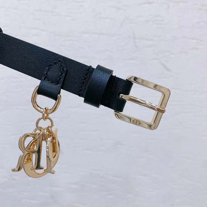 Dior CD Unisex Miss Dior Belt Black Smooth Calfskin 20 MM Width