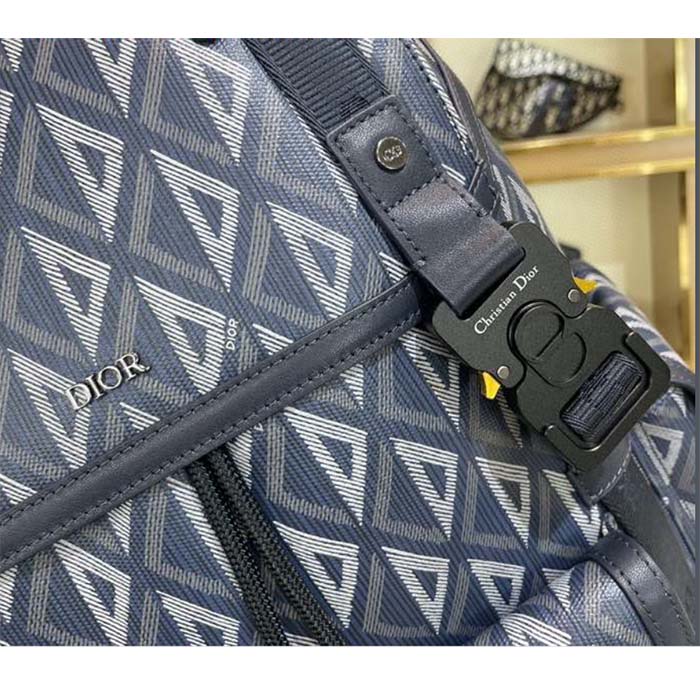 Dior Unisex CD Hit The Road Backpack Navy Blue CD Diamond Canvas