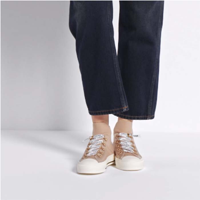 Dior Unisex CD Walk’N’Dior Sneaker Nude Macrocannage Technical Mesh