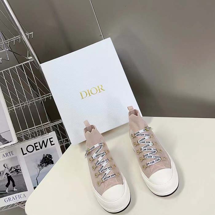 Dior Unisex CD Walk’N’Dior Sneaker Nude Macrocannage Technical Mesh