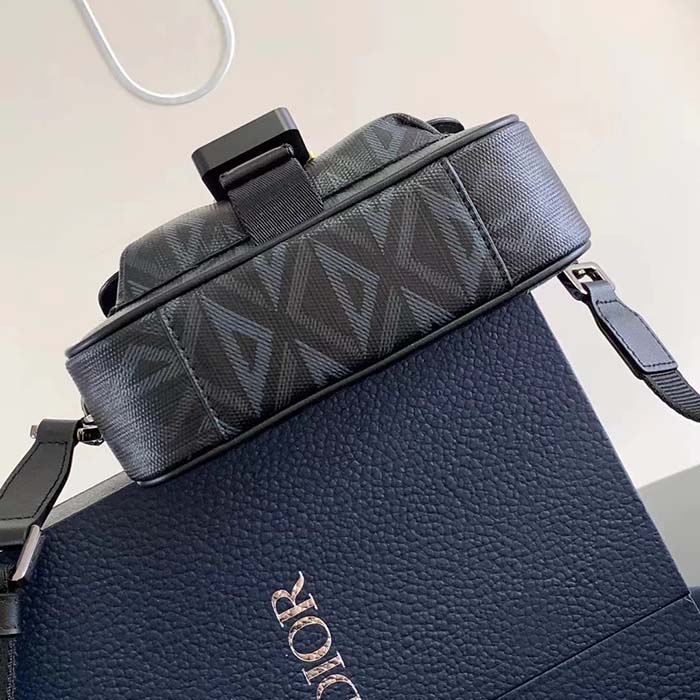 Dior Unisex Mini Hit The Road Bag Black CD Diamond Canvas