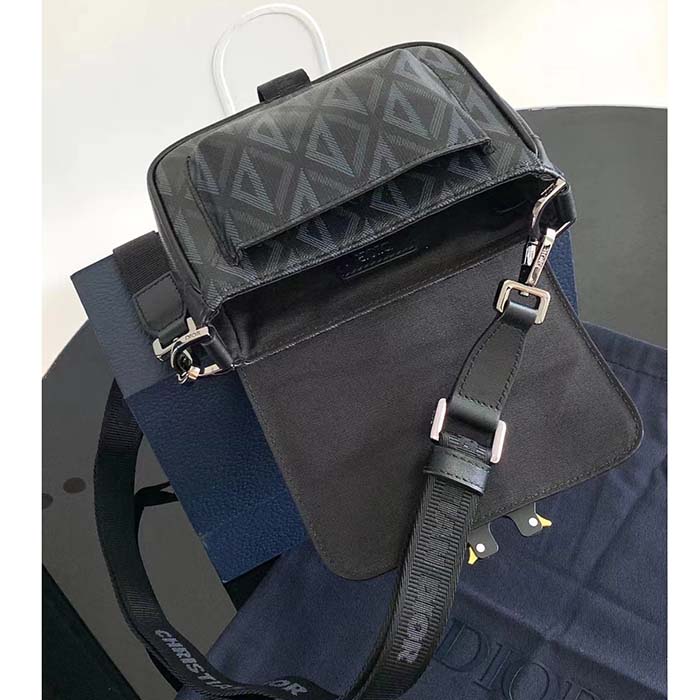 Dior Unisex Mini Hit The Road Bag Black CD Diamond Canvas
