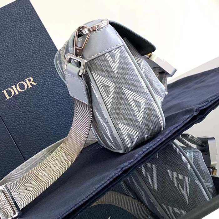 Dior Unisex Mini Hit The Road Bag Gray CD Diamond Canvas