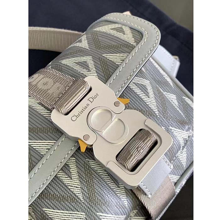 Dior Unisex Mini Hit The Road Bag Gray CD Diamond Canvas