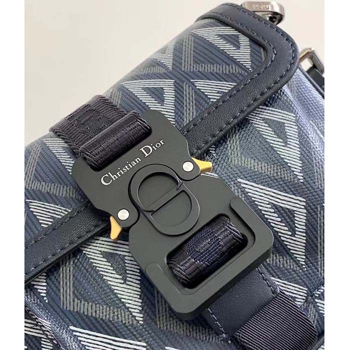 Dior Unisex Mini Hit The Road Bag Navy Blue CD Diamond Canvas