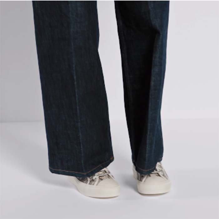 Dior Unisex Shoes CD Walk’N’Dior Sneaker Stone Gray Dior Oblique Embroidered Cotton