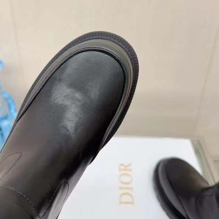 Dior Women CD Dior Empreinte Ankle Boot Black Calfskin Rubber