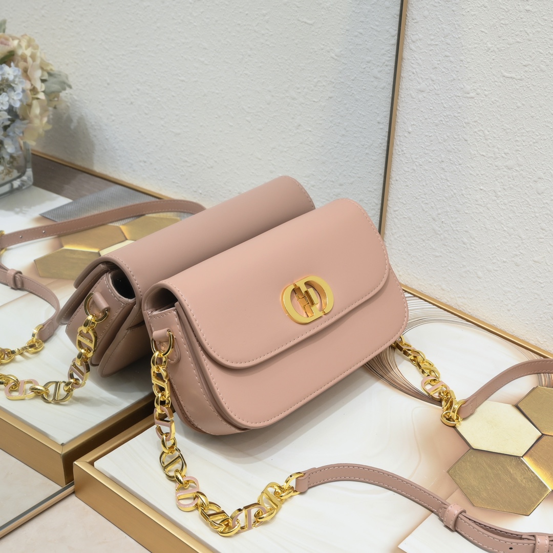 Dior Women CD Small 30 Montaigne Avenue Bag Antique Pink Box Calfskin