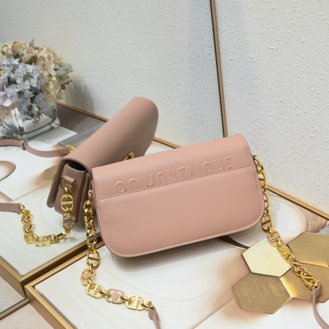 Dior Women CD Small 30 Montaigne Avenue Bag Antique Pink Box Calfskin