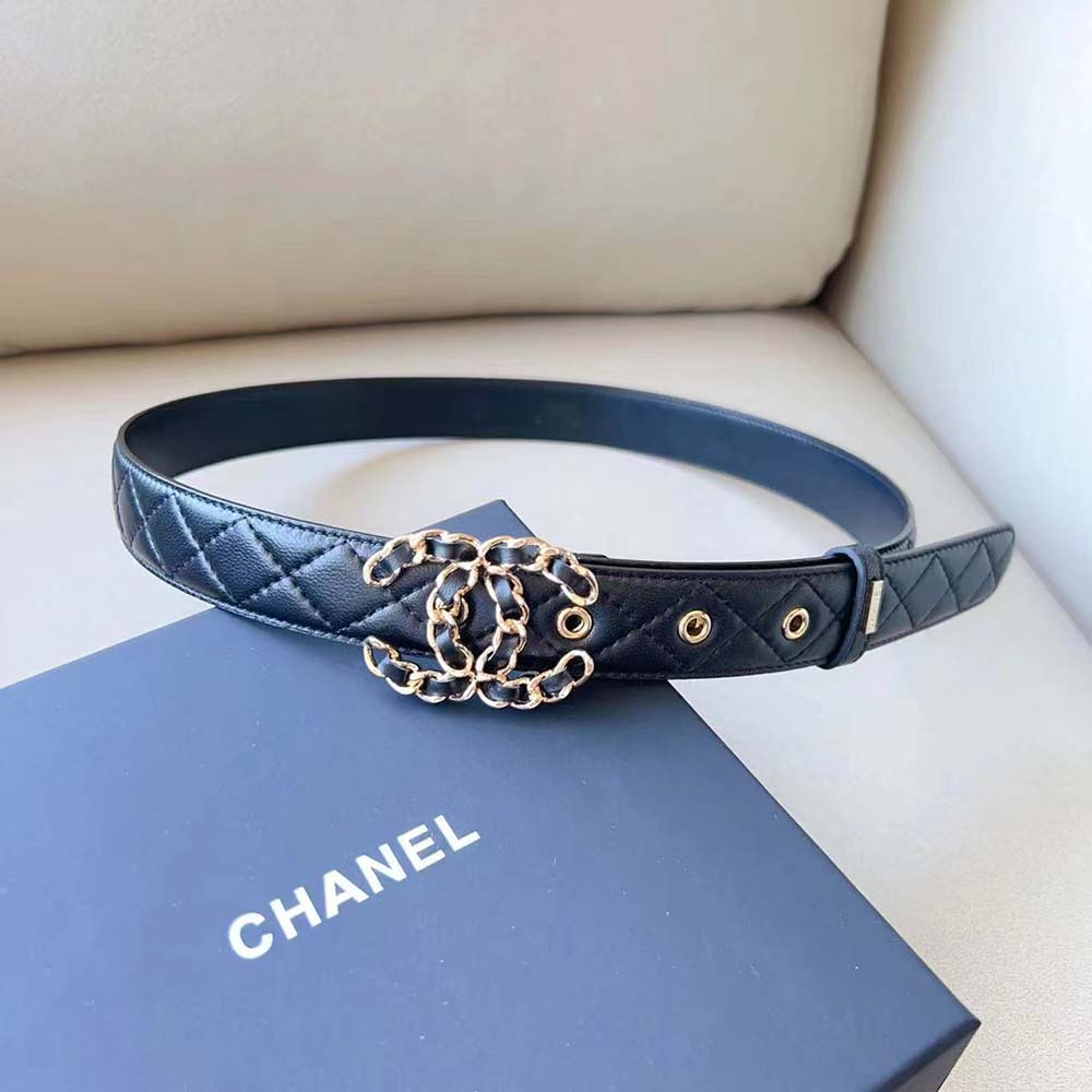 Chanel Women Calfskin & Gold-Tone Metal Black