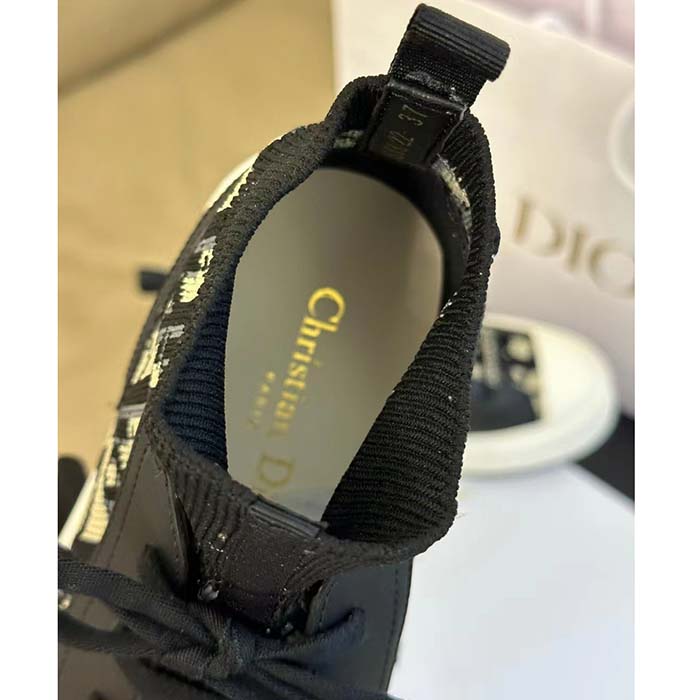 Dior CD Unisex Walk’n’Dior Platform Sneaker Deep Blue Dior Oblique Technical Mesh Calfskin