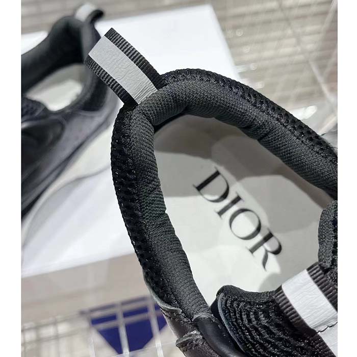 Dior Unisex Shoes CD B22 Sneaker Black Technical Mesh Calfskin