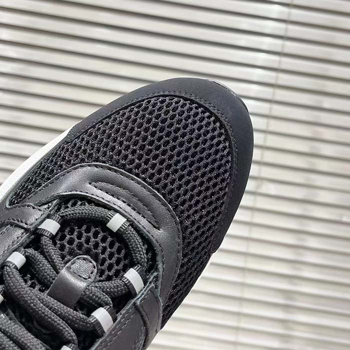 Dior Unisex Shoes CD B22 Sneaker Black Technical Mesh Calfskin