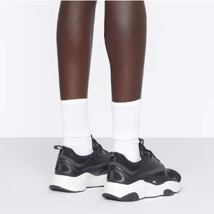 Dior Unisex Shoes CD B22 Sneaker Black Technical Mesh Calfskin