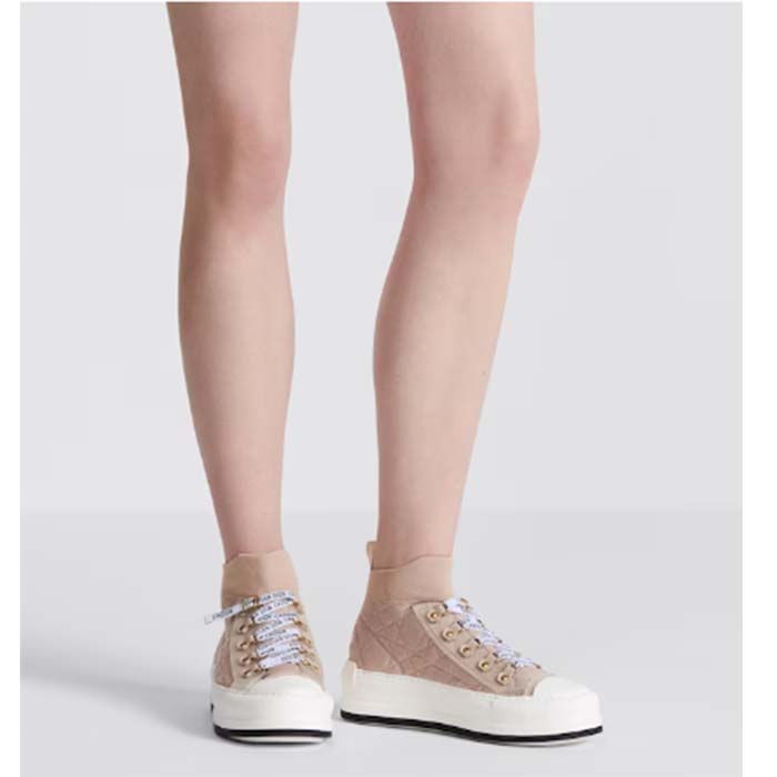 Dior CD Unisex Walk’N’Dior Platform Sneaker Nude Macrocannage Technical Mesh