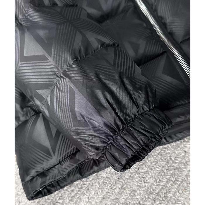 Dior Men CD Dior Oblique Down Jacket Black Technical Jacquard