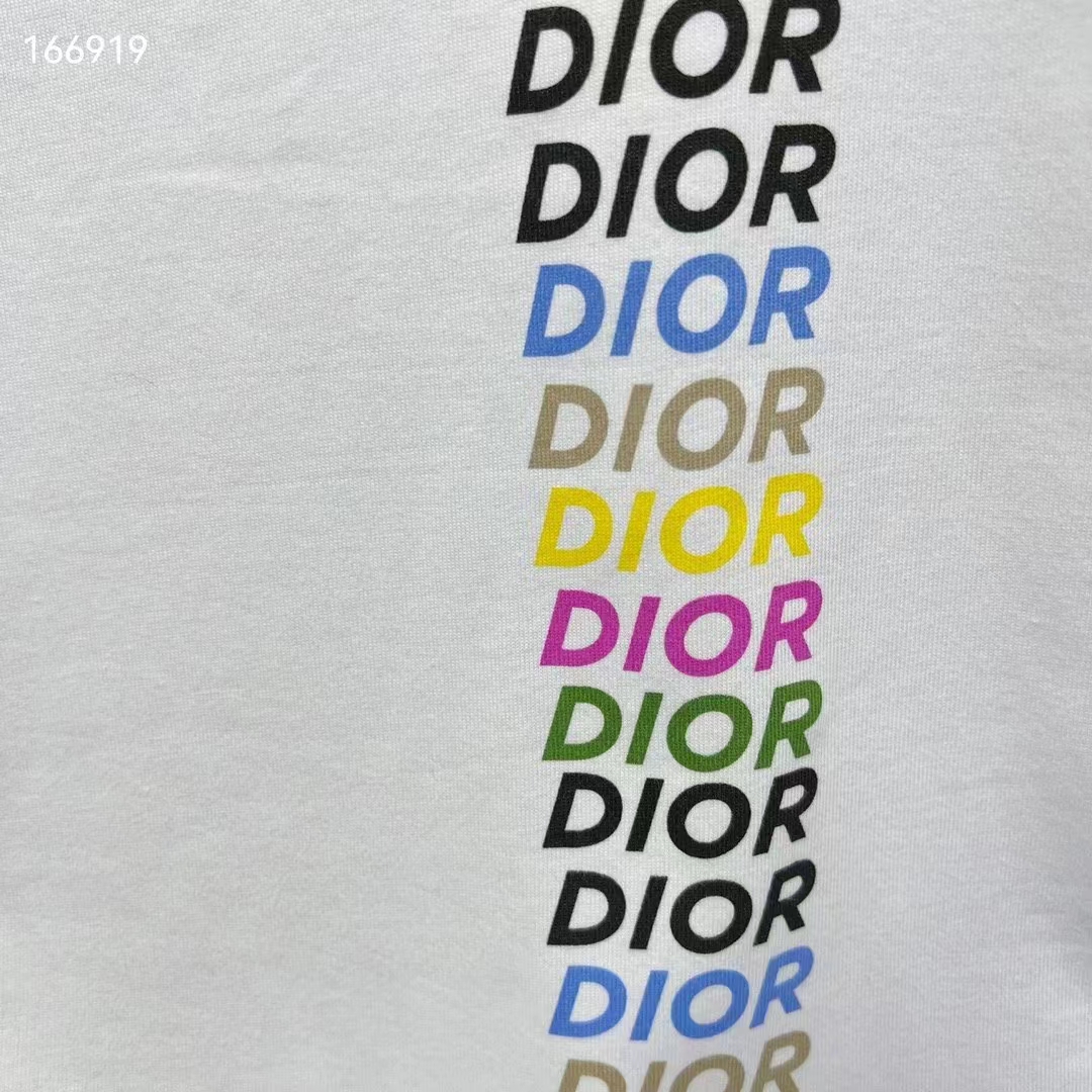 Dior Men CD Relaxed-Fit T-Shirt White Slub Organic Cotton Jersey