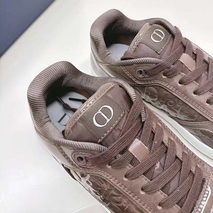 Dior Unisex CD B27 Low-Top Sneaker Plum Patent Calfskin Dior Oblique Gravity Leather